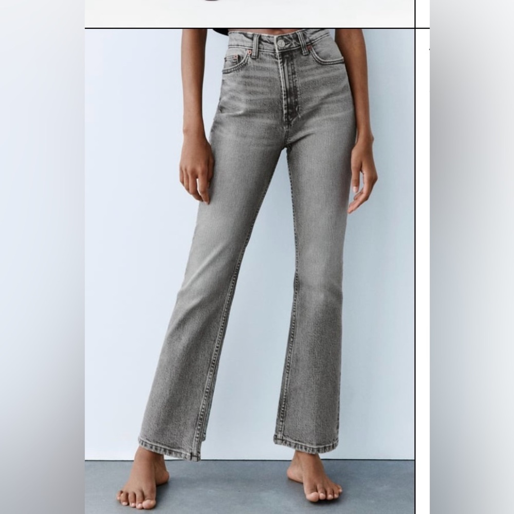 Sold out Zara stove pipe jeans size 25, Anthracite grey, high rise